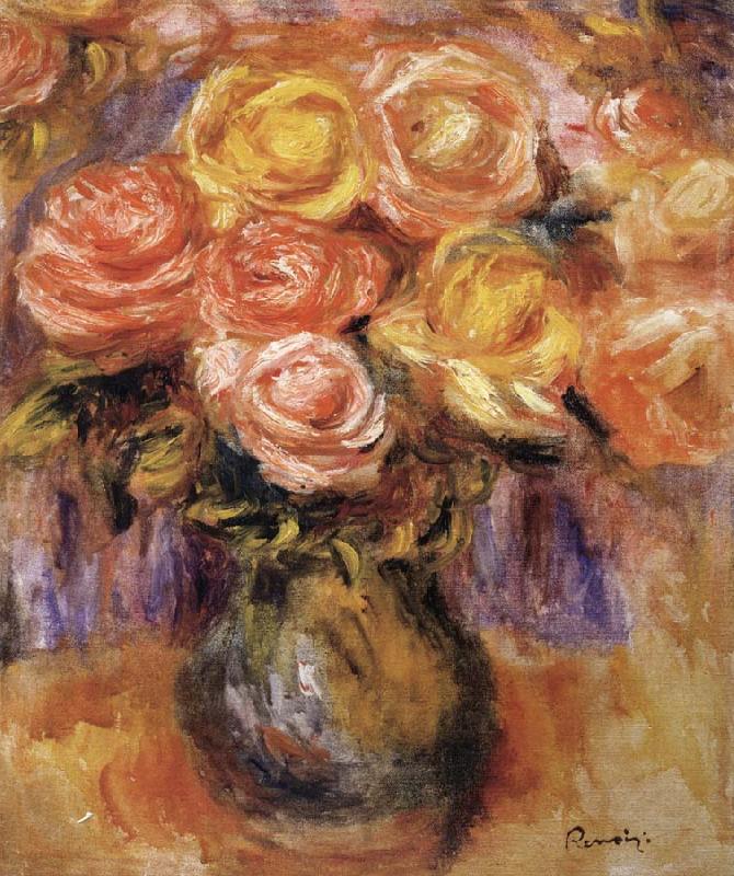 Pierre Renoir Vase of Roses oil painting image
